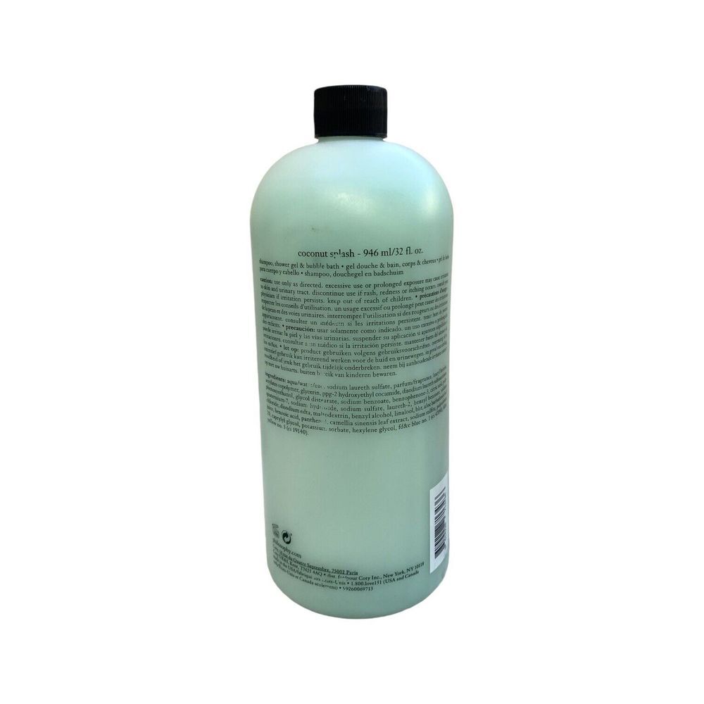 Philosophy Coconut Splash Shampoo Shower Gel & Bubble Bath 32 oz SEALED - Picture 5 of 5